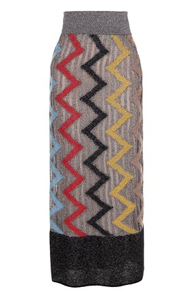 Женская серая вязаная юбка-миди с широким поясом Missoni, арт. I17.MD.208748 купить в ЦУМ | Фото №1 Вязаная юбка-миди с широким поясом Missoni серая | Фото №1
