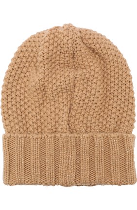 Кашемировая шапка фактурной вязки Kashja` Cashmere, темно-бежевого цвета, арт. ZU3/L в ЦУМ | Фото №1 Кашемировая шапка фактурной вязки Kashja` Cashmere темно-бежевого цвета | Фото №1