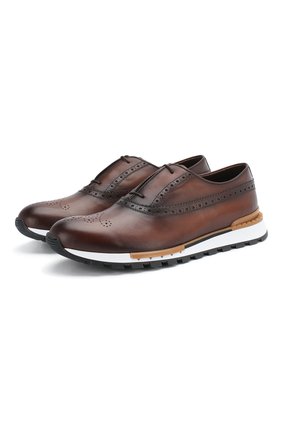 Мужские кожаные кроссовки BERLUTI коричневого цвета по цене 94650 руб., арт. S3873-008 | Фото 1 Мужские кожаные кроссовки BERLUTI коричневого цвета, арт. S3873-008 | Фото 1