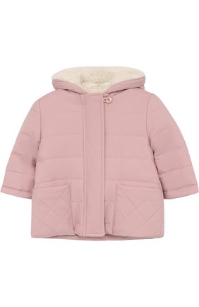 Детского утепленная куртка с капюшоном LORO PIANA розового цвета, арт. FAG3867 | Фото 1 (Статус проверки: Проверена категория; Кросс-КТ НВ: Куртки)