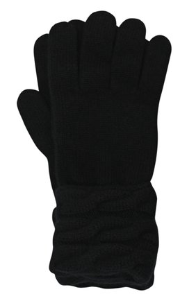 Женские черные вязаные перчатки из кашемира Kashja` Cashmere, арт. 382-12 купить в ЦУМ | Фото №1 Вязаные перчатки из кашемира Kashja` Cashmere черные | Фото №1