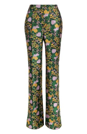 Женские зеленые расклешенные брюки со стрелками Erdem, арт. AW17_6101GRJ купить в ЦУМ | Фото №1 Расклешенные брюки со стрелками Erdem зеленые | Фото №1