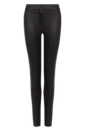 Женские черные однотонные кожаные брюки-скинни Ann Demeulemeester, арт. 1702-1421-P-280-099 купить в ЦУМ | Фото №1 Однотонные кожаные брюки-скинни Ann Demeulemeester черные | Фото №1