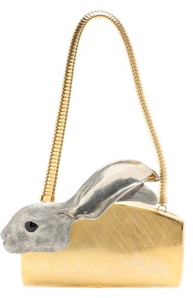 Сумка Bunny Prim by Michelle Elie, золотого цвета, арт. SHALA-BUNNY BAG в ЦУМ | Фото №1 Сумка Bunny Prim by Michelle Elie золотого цвета | Фото №1