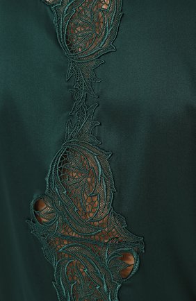 Женский зеленый шелковый мини-халат с поясом Fleur of England, арт. FT1232 купить в ЦУМ | Фото №5 Шелковый мини-халат с поясом Fleur of England зеленый | Фото №5