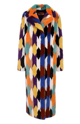 Женская разноцветная удлиненная шуба из меха норки Missoni, арт. I17.MD.208442 купить в ЦУМ | Фото №1 Удлиненная шуба из меха норки Missoni разноцветная | Фото №1