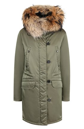 Женская хаки парка с подстежкой из меха лисы с капюшоном Sam, арт. XW7040SDY купить в ЦУМ | Фото №1 Парка с подстежкой из меха лисы с капюшоном Sam хаки | Фото №1