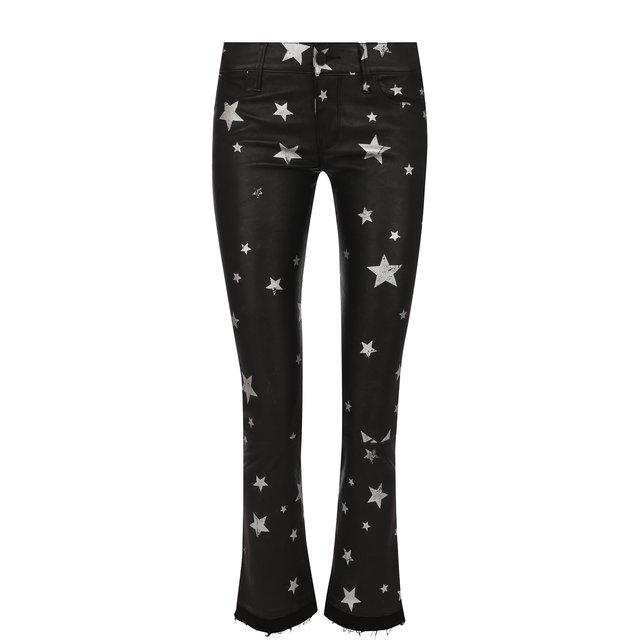 фото Укороченные кожаные брюки с принтом в виде звезд rta