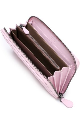 Кожаный кошелек на молнии с плетением intrecciato Bottega Veneta, розового цвета, арт. 275064/V001N в ЦУМ | Фото №3 Кожаный кошелек на молнии с плетением intrecciato Bottega Veneta розового цвета | Фото №3