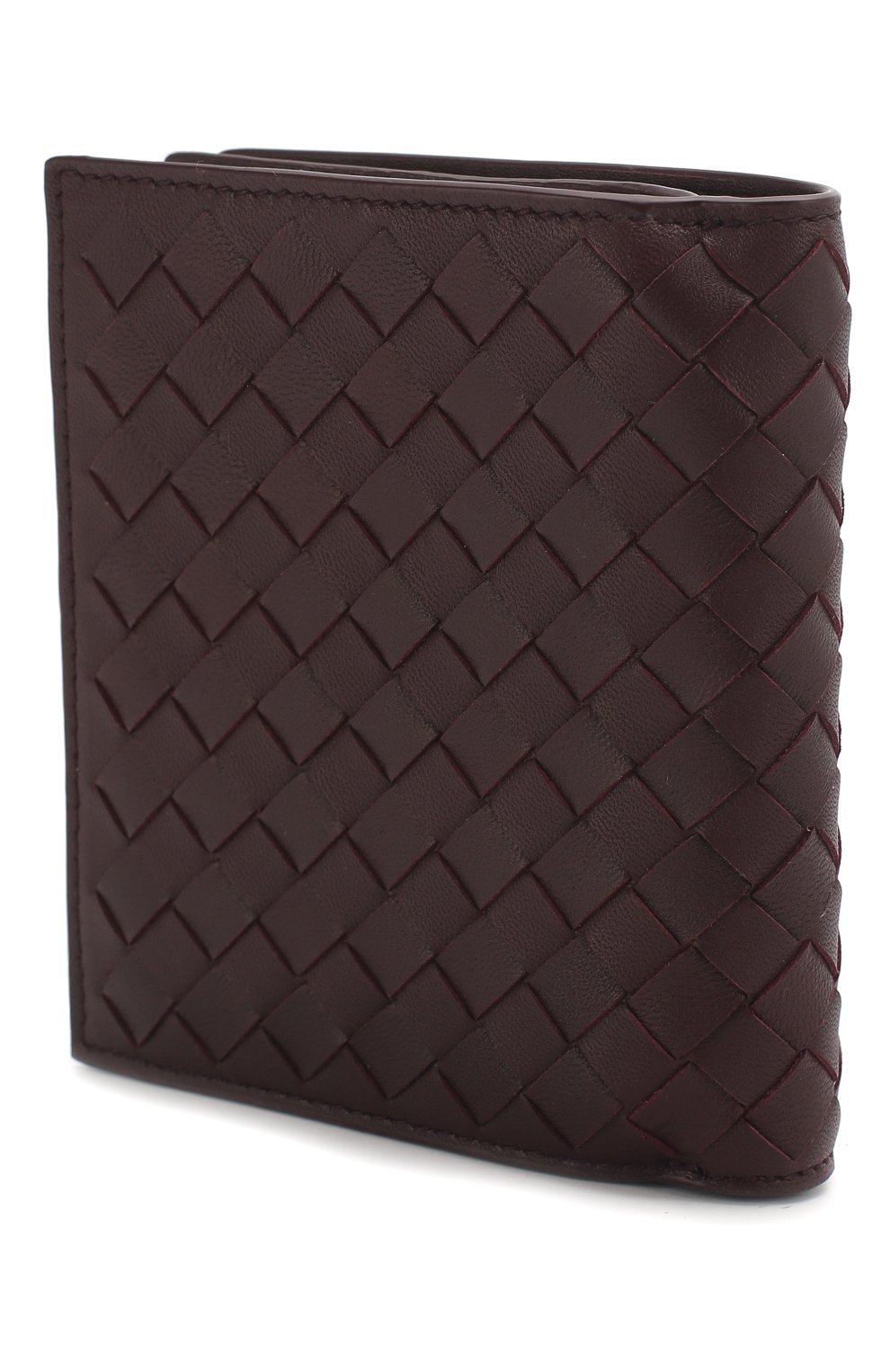 Кожаный кошелек с плетением intrecciato Bottega Veneta, бордового цвета, арт. 121059/V001N в ЦУМ | Фото №2 Кожаный кошелек с плетением intrecciato Bottega Veneta бордового цвета | Фото №2