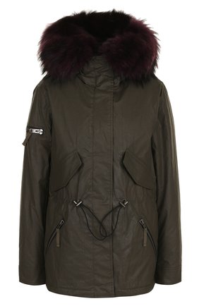 Женская хаки парка с меховой подстежкой и капюшоном Sam, арт. XW7142CHV купить в ЦУМ | Фото №1 Парка с меховой подстежкой и капюшоном Sam хаки | Фото №1
