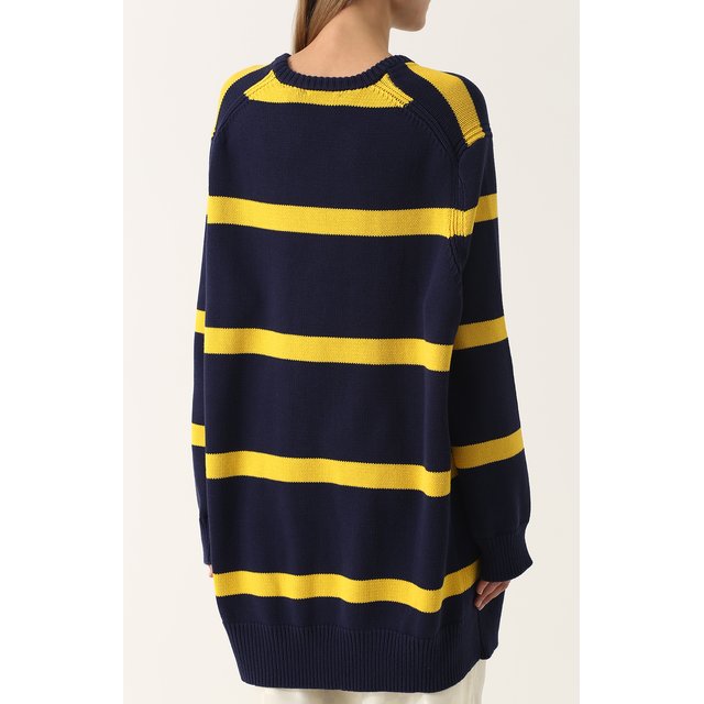 фото Хлопковый удлиненный пуловер в полоску fenty puma by rihanna