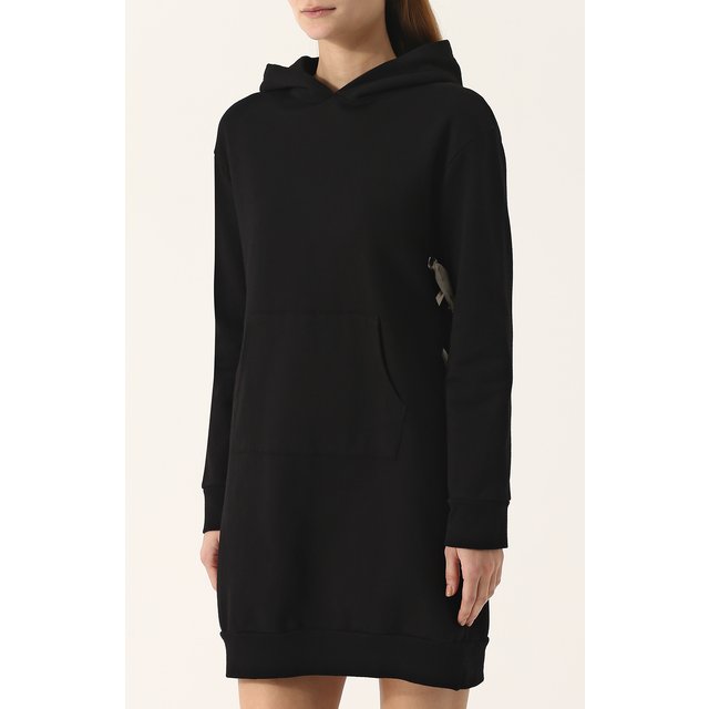 фото Хлопковое платье-толстовка с капюшоном monrow