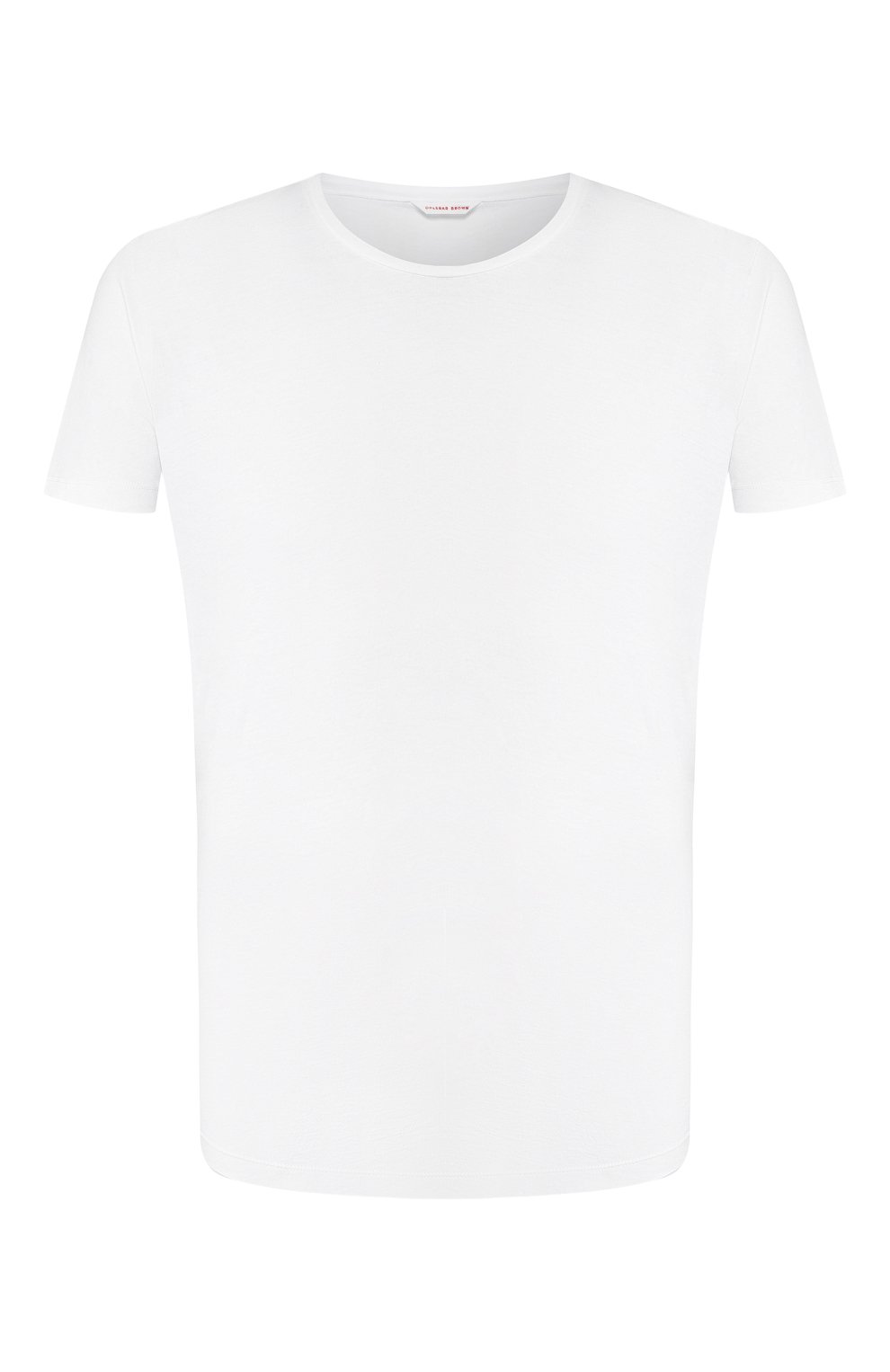 Мужская хлопковая футболка ORLEBAR BROWN белого цвета, арт. 259516 | Фото 1 (Кросс-КТ: домашняя одежда; Рукава: Короткие; Длина (для топов): Стандартные; Материал внешний: Хлопок; Мужское Кросс-КТ: Футболка-белье)