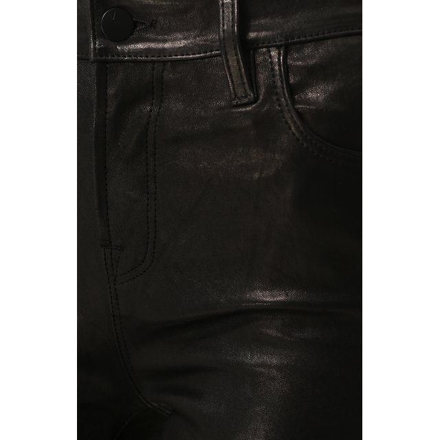 фото Однотонные кожаные брюки-скинни j brand