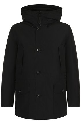 Мужская черная пуховая парка на молнии с капюшоном Woolrich, арт. W0CPS2461/G001 купить в ЦУМ | Фото №1 Пуховая парка на молнии с капюшоном Woolrich черная | Фото №1