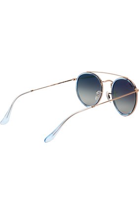 Женские солнцезащитные очки RAY-BAN голубого цвета по цене 11900 руб., арт. 3647N-906771 | Фото 3 Женские солнцезащитные очки RAY-BAN голубого цвета, арт. 3647N-906771 | Фото 3