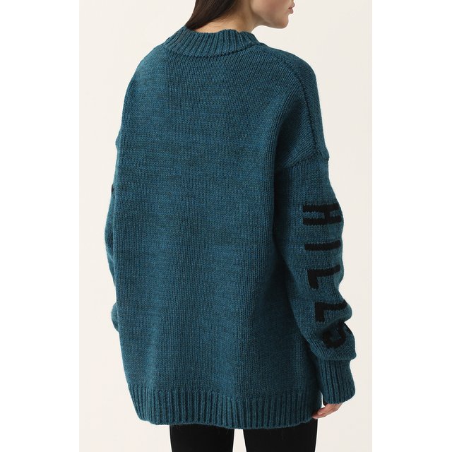 фото Удлиненный шерстяной пуловер свободного кроя yeezy
