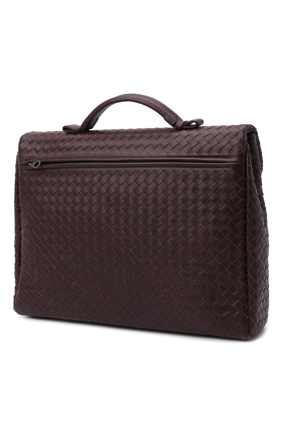 Мужской бордовый кожаный портфель с плетением intrecciato Bottega Veneta, арт. 113095/V4651 купить в ЦУМ | Фото №3 Кожаный портфель с плетением intrecciato Bottega Veneta бордовый | Фото №3