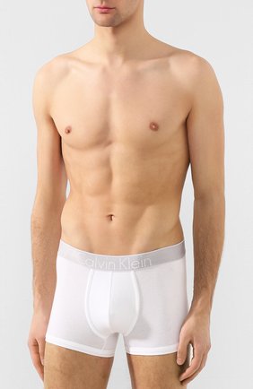 Мужские хлопковые боксеры с широкой резинкой CALVIN KLEIN белого цвета по цене 3700 руб., арт. NB1298A | Фото 2 Мужские хлопковые боксеры с широкой резинкой CALVIN KLEIN белого цвета, арт. NB1298A | Фото 2