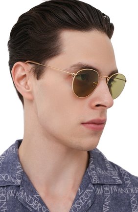 Женские солнцезащитные очки RAY-BAN золотого цвета по цене 12900 руб., арт. 3447-90644C | Фото 3 Женские солнцезащитные очки RAY-BAN золотого цвета, арт. 3447-90644C | Фото 3