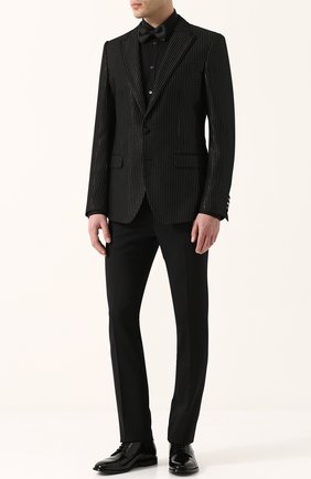 Мужская хлопковая сорочка с воротником кент DOLCE & GABBANA черного цвета по цене 24800 руб., арт. G5EJ0T/FUEAJ | Фото 2 Мужская хлопковая сорочка с воротником кент DOLCE & GABBANA черного цвета, арт. G5EJ0T/FUEAJ | Фото 2