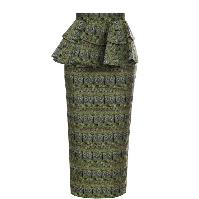 Жаккардовая юбка-карандаш с оборками Tata Naka