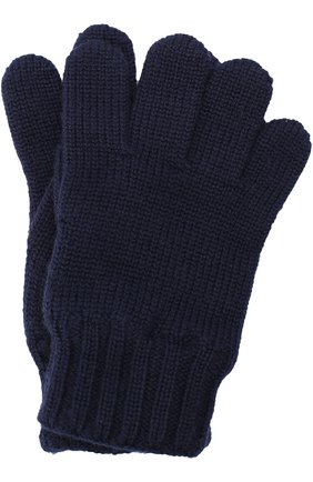Детские шерстяные перчатки DOLCE & GABBANA синего цвета, арт. 0131/LB6A09/LK5T0 | Фото 1 (Материал: Шерсть, Текстиль; Статус проверки: Проверено, Проверена категория)