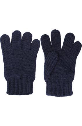 Детские шерстяные перчатки DOLCE & GABBANA синего цвета, арт. 0131/LB6A09/LK5T0 | Фото 2 (Материал: Шерсть, Текстиль; Статус проверки: Проверено, Проверена категория)