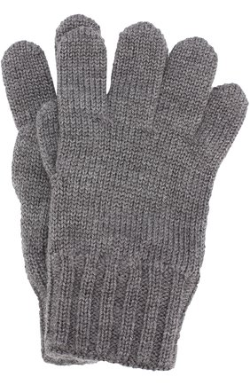 Детские шерстяные перчатки DOLCE & GABBANA серого цвета, арт. 0131/LB6A09/LK5T0 | Фото 1 (Материал: Шерсть, Текстиль; Статус проверки: Проверено, Проверена категория)