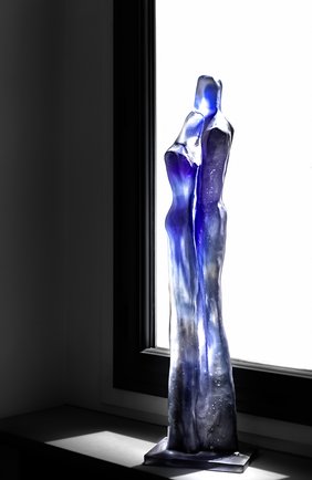 Скульптура возвращение DAUM синего цвета, арт. 05563 | Фото 2 (Статус проверки: Проверена категория; Ограничения доставки: fragile-2)