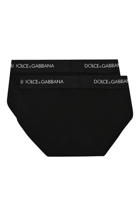 Детские комплект из двух брифов с логотипом бренда DOLCE & GABBANA черного цвета по цене 2880 руб., арт. L4U700/0YG09 | Фото 2 Детские комплект из двух брифов с логотипом бренда DOLCE & GABBANA черного цвета, арт. L4U700/0YG09 | Фото 2