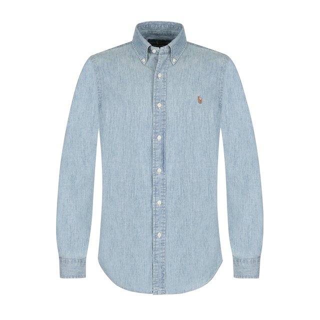 Джинсовая рубашка с воротником button down Polo Ralph Lauren 2554186
