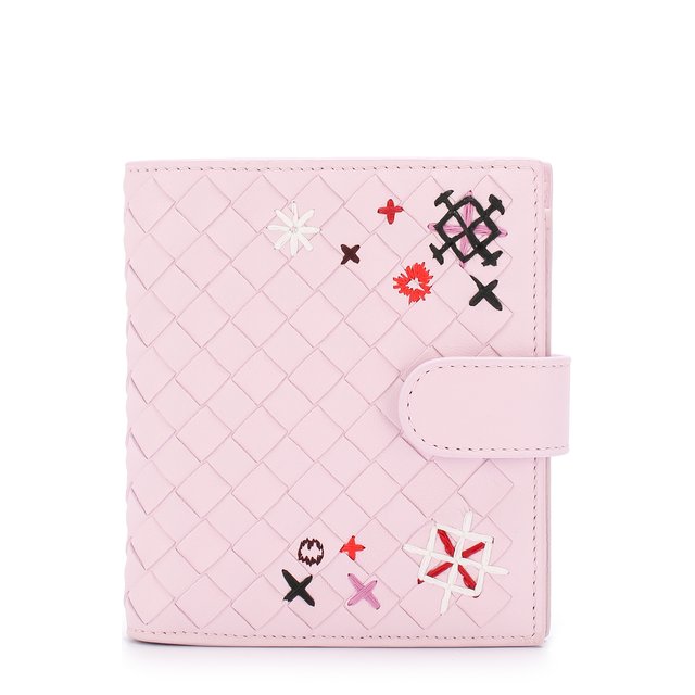 Кожаный кошелек с плетением intrecciato и вышивкой Bottega Veneta 2557037
