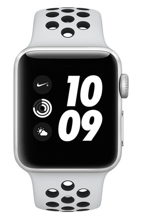 Смарт-часы apple watch nike+ series 3 (gps) 38mm silver aluminium case with pure platinum/black sport band APPLE светло-серого цвета, арт. MQKX2RU/A | Фото 2 (Статус проверки: Проверена категория)