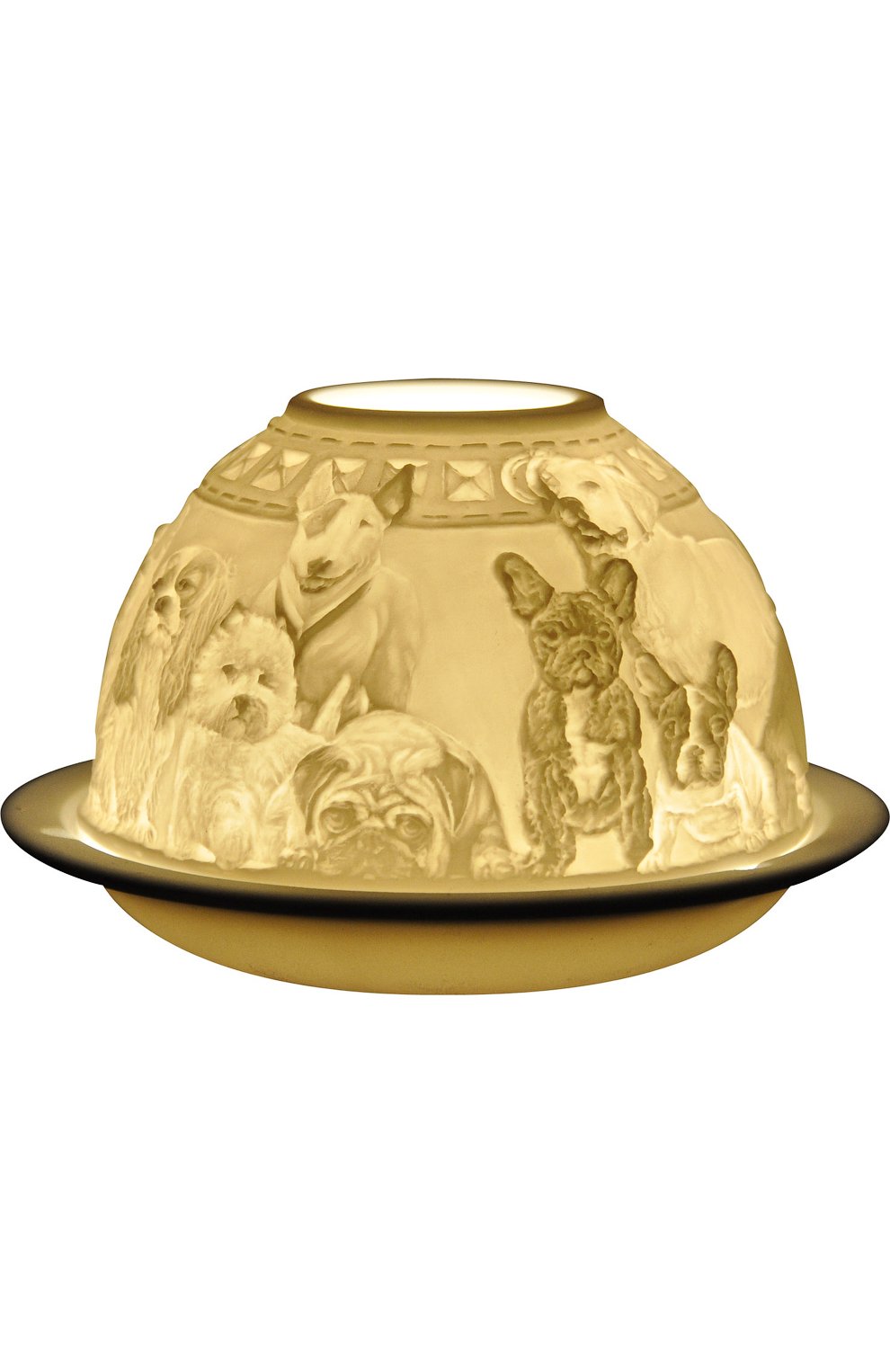 Мужского подсвечник собаки BERNARDAUD золотого цвета, арт. 2127/21584 | Фото 1