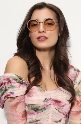 Женские золотые солнцезащитные очки Linda Farrow, сезон SS 2018, арт. LFL239C57 SUN купить в ЦУМ | Фото №1 Солнцезащитные очки Linda Farrow золотые | Фото №1