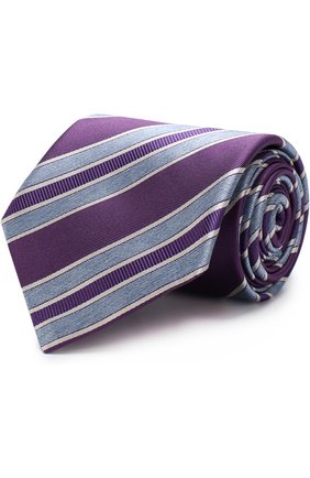 Мужской шелковый галстук BRIONI фиолетового цвета, арт. 063I00/P7493 | Фото 1 (Материал: Шелк, Текстиль; Статус проверки: Проверено; Принт: С принтом)