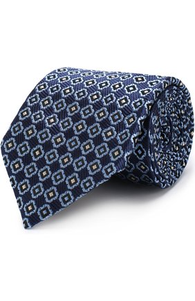 Мужской шелковый галстук ERMENEGILDO ZEGNA темно-синего цвета по цене 18350 руб., арт. Z3D30/1L7 | Фото 1 Мужской шелковый галстук ERMENEGILDO ZEGNA темно-синего цвета, арт. Z3D30/1L7 | Фото 1 (Материал: Шелк, Текстиль; Принт: С принтом)
