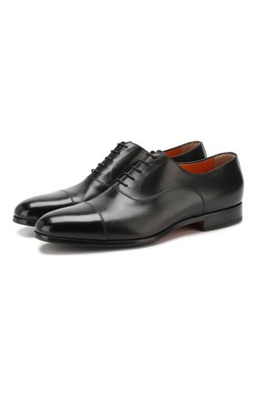 Мужские кожаные оксфорды SANTONI черного цвета по цене 48950 руб., арт. MCKE14285JJ1I0BRN01 | Фото 1 Мужские кожаные оксфорды SANTONI черного цвета, арт. MCKE14285JJ1I0BRN01 | Фото 1