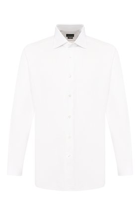 Мужская хлопковая сорочка ERMENEGILDO ZEGNA белого цвета по цене 35350 руб., арт. 301031/9RS0GS | Фото 1 Мужская хлопковая сорочка ERMENEGILDO ZEGNA белого цвета, арт. 301031/9RS0GS | Фото 1 (Длина (для топов): Стандартные; Рукава: Длинные; Материал внешний: Хлопок; Статус проверки: Проверено, Проверена категория; Случай: Формальный; Воротник: Кент; Принт: Однотонные; Манжеты: На пуговицах; Мужское Кросс-КТ: Сорочка-одежда)
