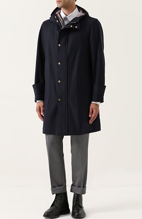 Мужские черные высокие кожаные ботинки на шнуровке Thom Browne, арт. MFB118D-00198 купить в ЦУМ | Фото №1 Высокие кожаные ботинки на шнуровке Thom Browne черные | Фото №1