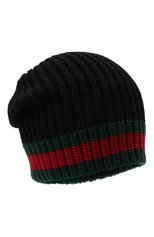 Мужская шерстяная шапка GUCCI черного цвета, арт. 429753/4G206 | Фото 1 (Материал: Текстиль, Шерсть; Кросс-КТ: Трикотаж)