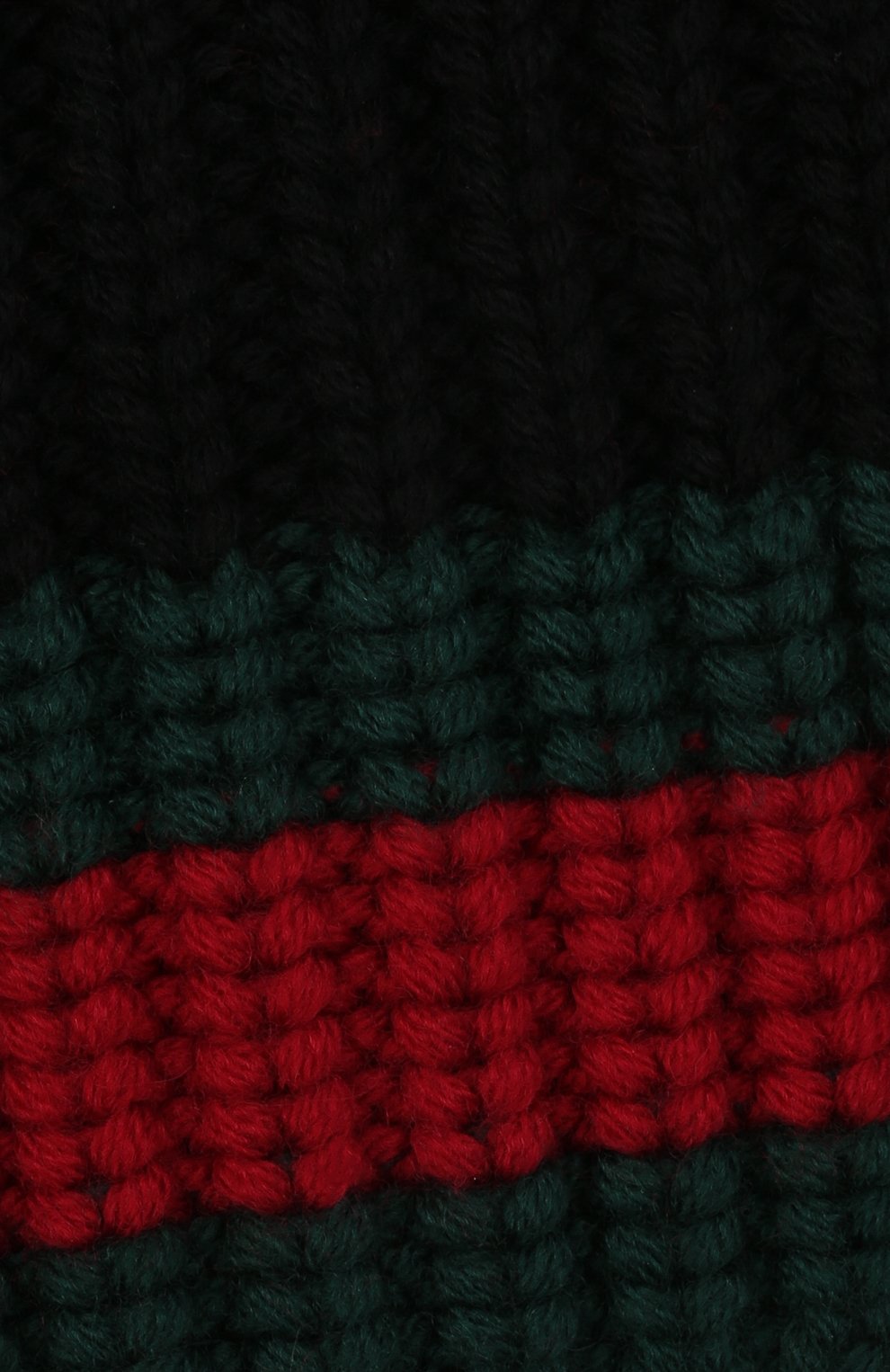Мужская шерстяная шапка GUCCI черного цвета, арт. 429753/4G206 | Фото 3 (Материал: Текстиль, Шерсть; Кросс-КТ: Трикотаж)