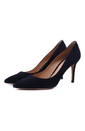 Женские замшевые туфли gianvito 85 GIANVITO ROSSI темно-синего цвета по цене 53900 руб., арт. G24580.85RIC.CAMDENI | Фото 1 Женские замшевые туфли gianvito 85 GIANVITO ROSSI темно-синего цвета, арт. G24580.85RIC.CAMDENI | Фото 1
