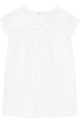 Женский хлопковое мини-платье свободного кроя с оборкой GUCCI белого цвета, арт. 503767/XB365 | Фото 2 (Статус проверки: Проверена категория)