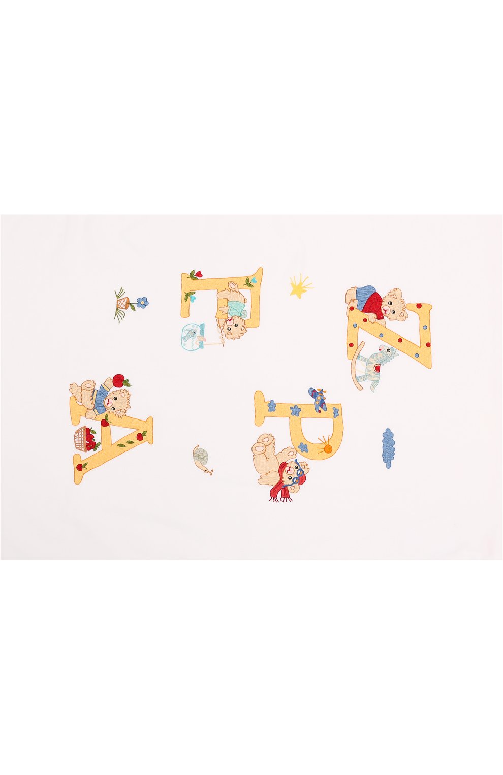 Детского хлопковый комплект постельного белья из трех предметов LORETTA CAPONI белого цвета, арт. 17/1/K682683/002 | Фото 4 (Материал: Текстиль, Хлопок; Статус проверки: Проверено, Проверена категория)