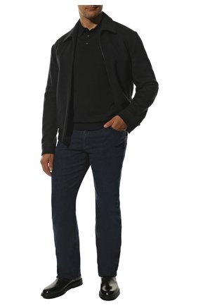 Мужское шерстяное поло с длинными рукавами ERMENEGILDO ZEGNA темно-синего цвета по цене 62800 руб., арт. UPM00/132 | Фото 2 Мужское шерстяное поло с длинными рукавами ERMENEGILDO ZEGNA темно-синего цвета, арт. UPM00/132 | Фото 2