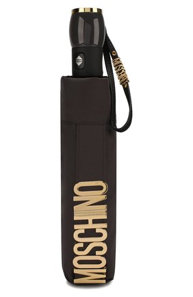 Женский темно-серый складной зонт с принтом Moschino, арт. 8010-0PENCL0SE купить в ЦУМ | Фото №4 Складной зонт с принтом Moschino темно-серый | Фото №4