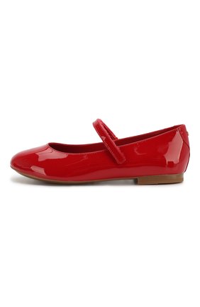 Детские кожаные балетки DOLCE & GABBANA красного цвета по цене 12285 руб., арт. D10699/A1328/29-36 | Фото 2 Детские кожаные балетки DOLCE & GABBANA красного цвета, арт. D10699/A1328/29-36 | Фото 2